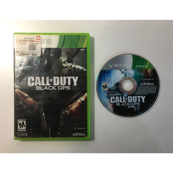 Call Of Duty Black Ops (Microsoft Xbox 360, 2010) Box & Game Disc, No Manual - Picture 1 of 4